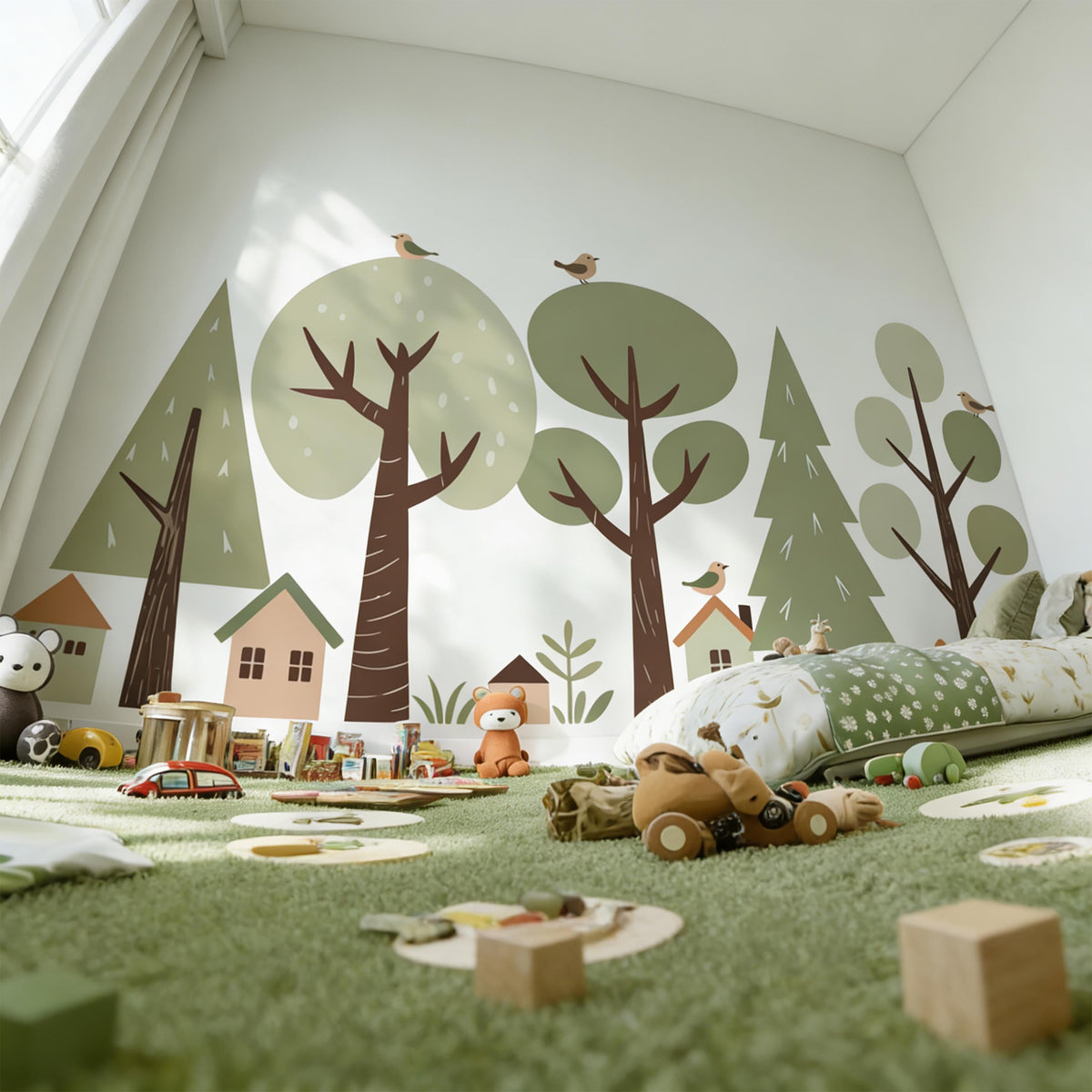 Tree Wall Decal Set shown in a home interior
