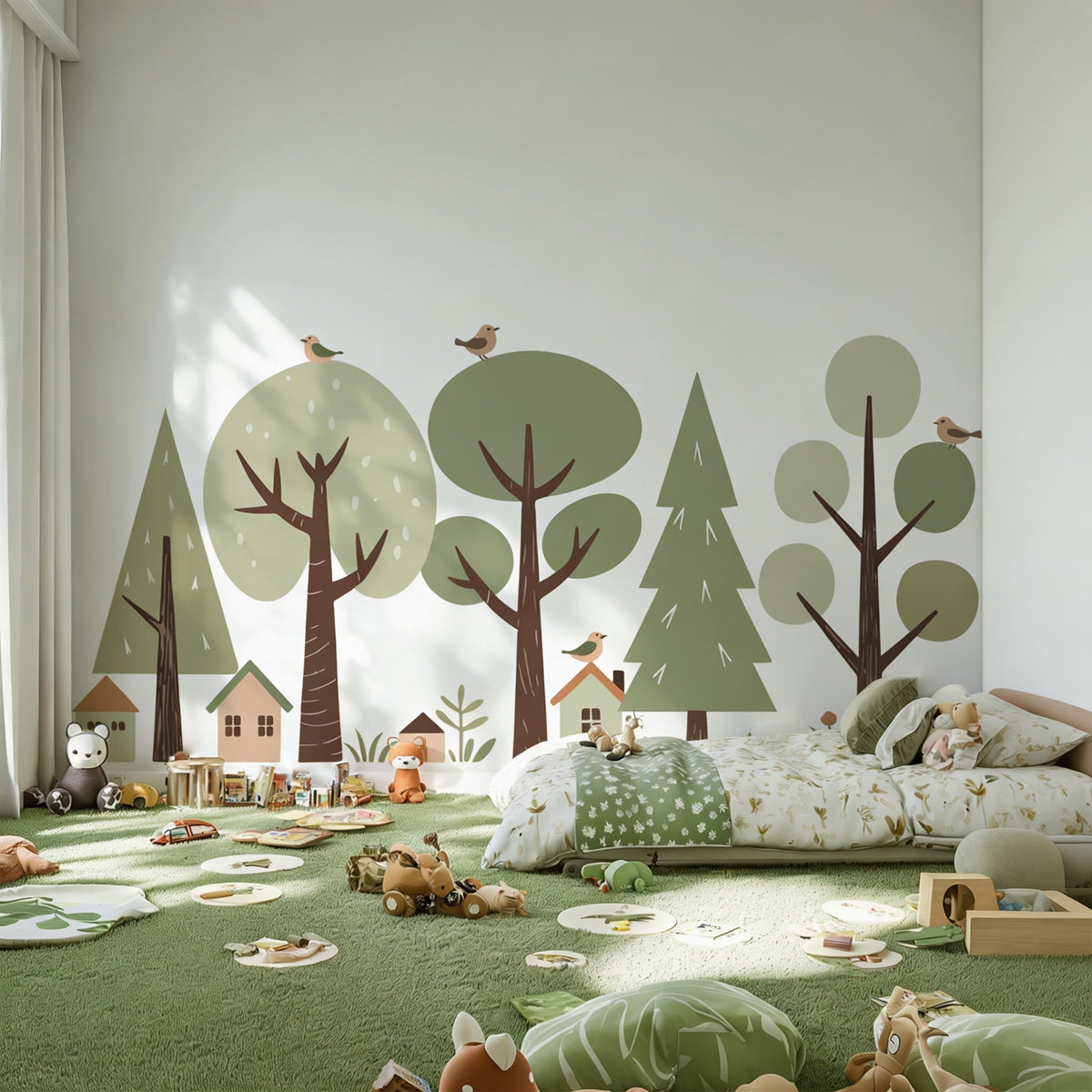 Tree Wall Decal Set styled on a decorated wall