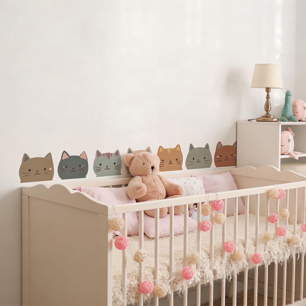 Color and size reference for Cat Border Wall Decal