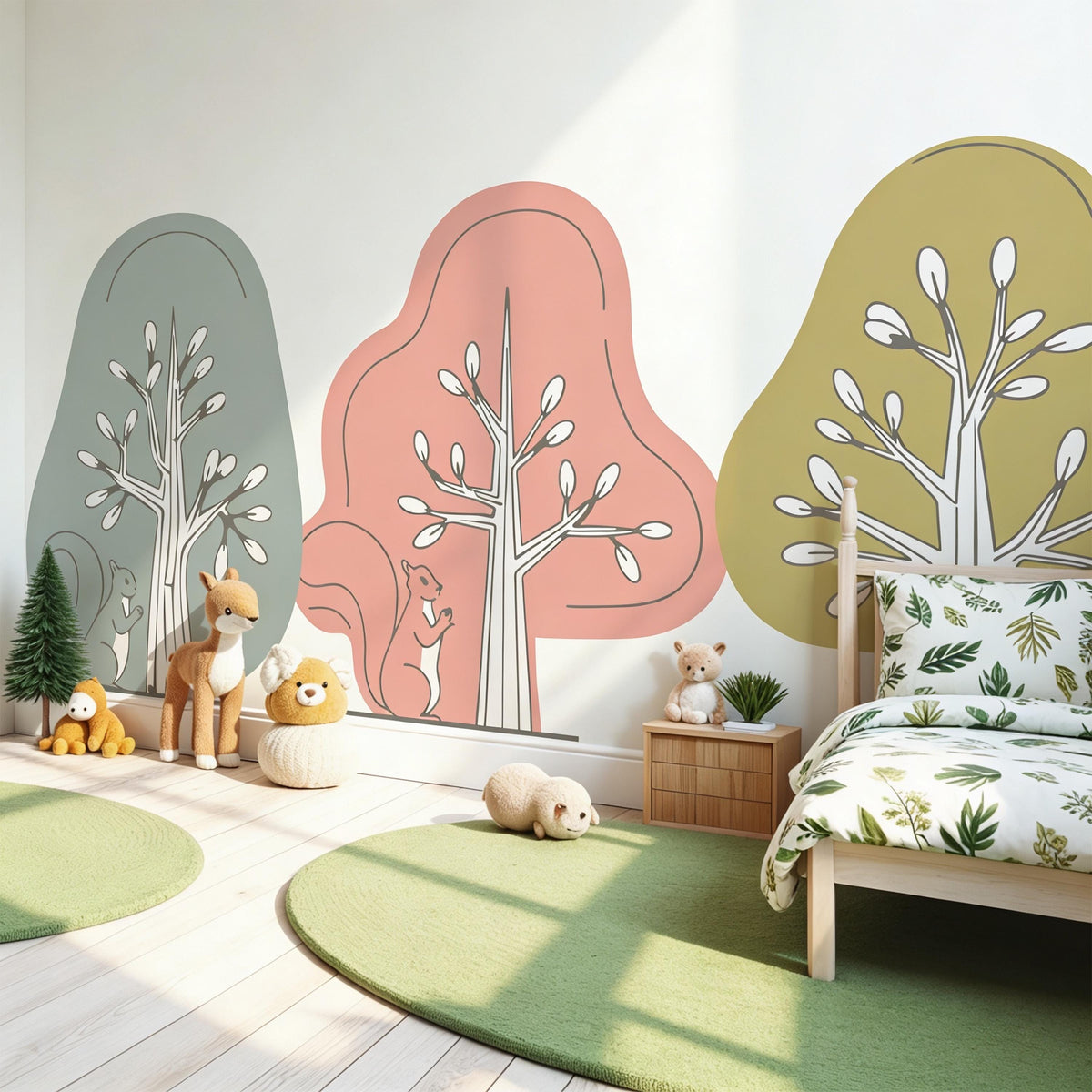 Tree Wall Decal Set styled on a decorated wall