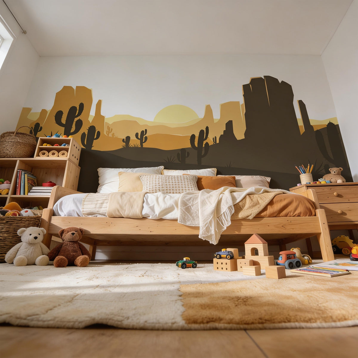 Desert Canyon Wall Mural Decal shown in a room setting