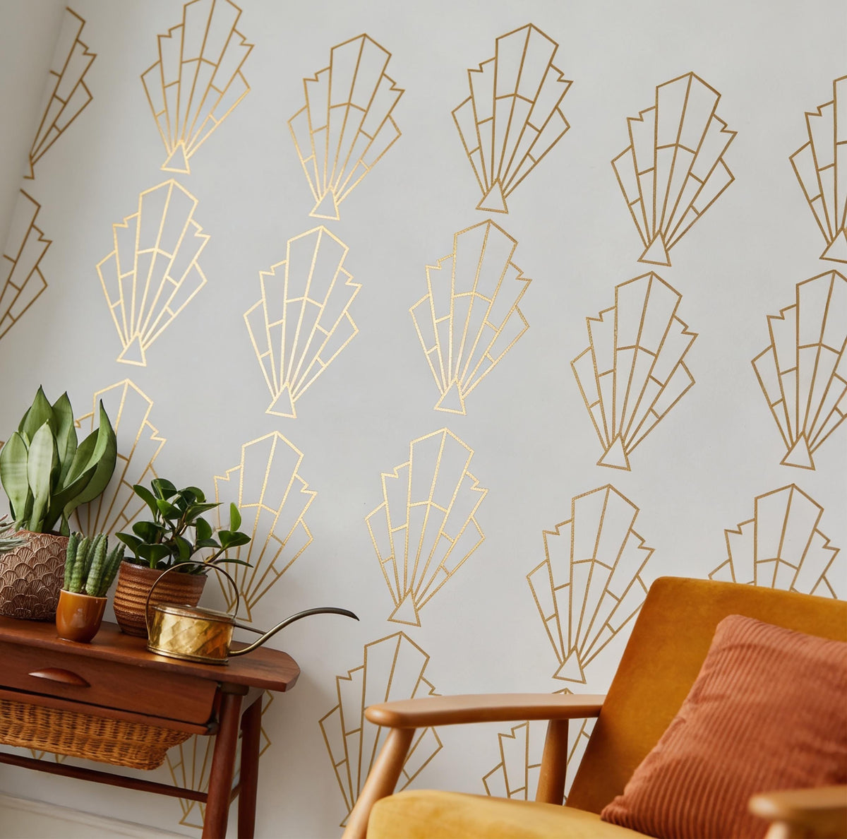 Art Deco Wall Decals Vinyl shown in a home interior