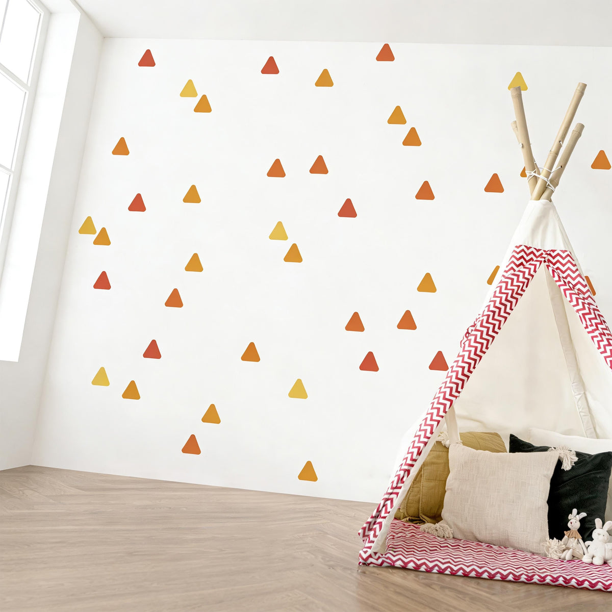 Colorful Shape Wall Decals decal sheet flat-lay