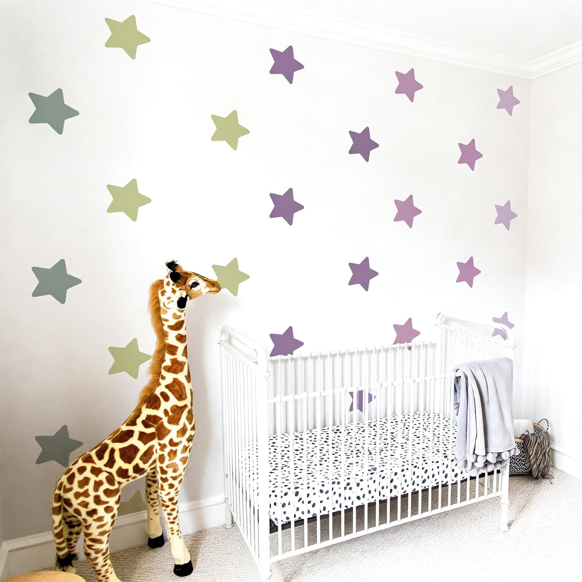 Colorful Shape Wall Decals shown in a home interior