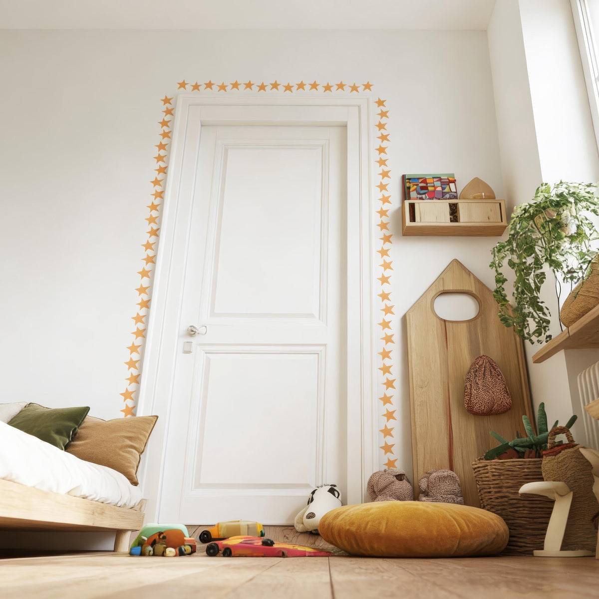 Star Wall Decal Border size reference on a wall