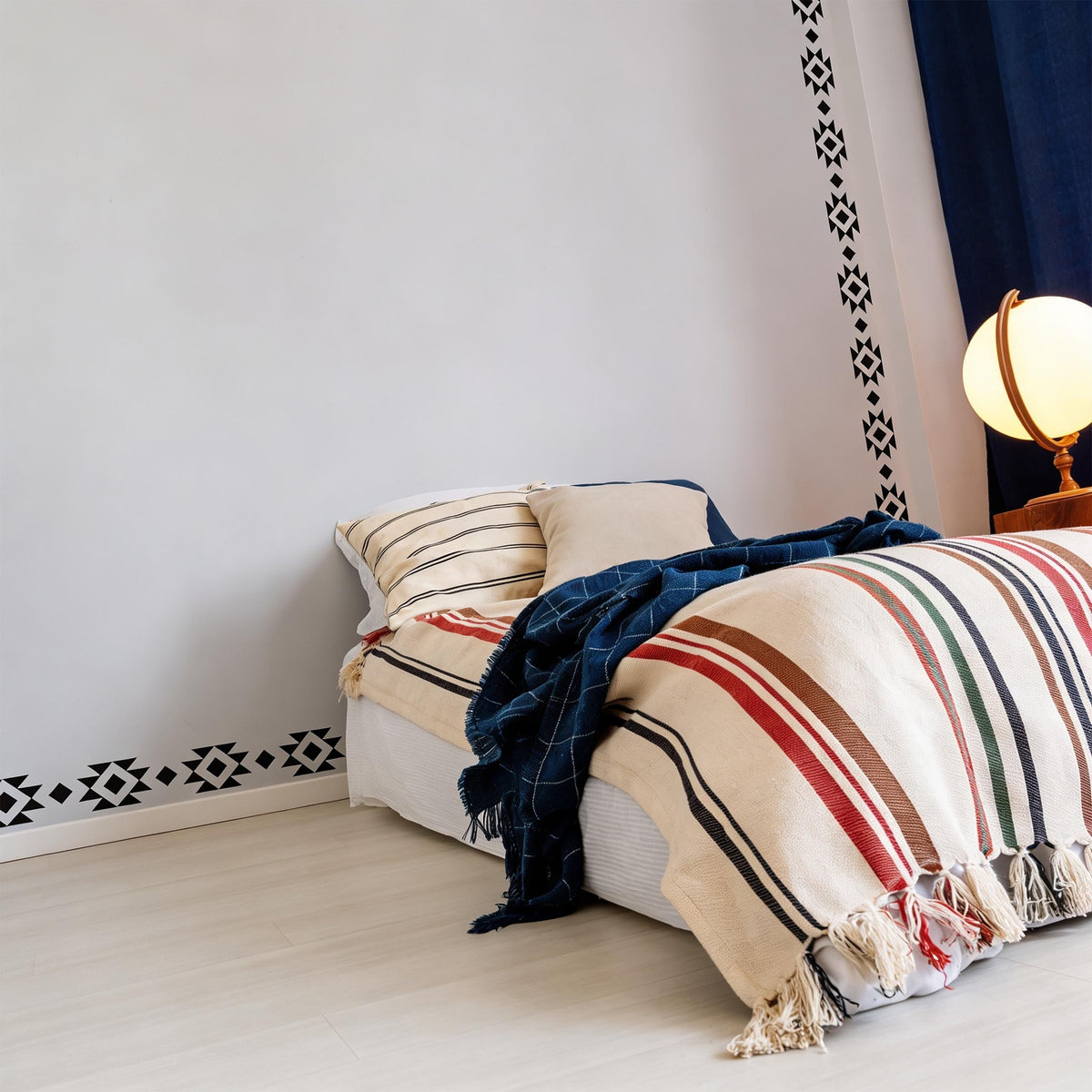 Southwestern Wall Decal Border shown in a nursery setting
