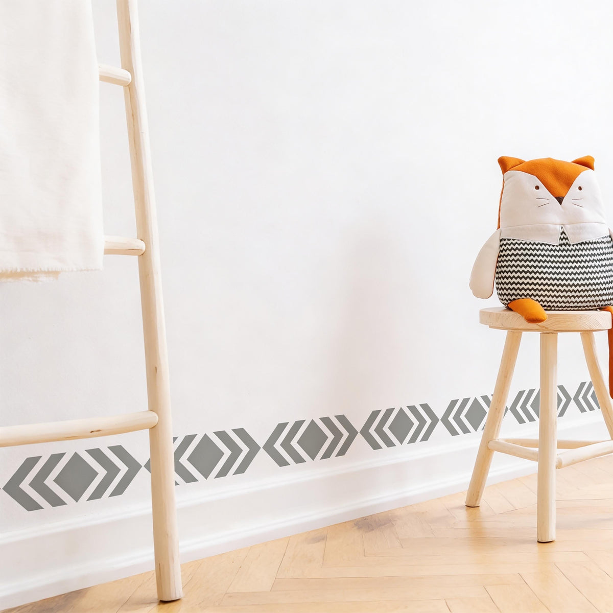 Southwestern Wall Decal Border displayed in a styled space