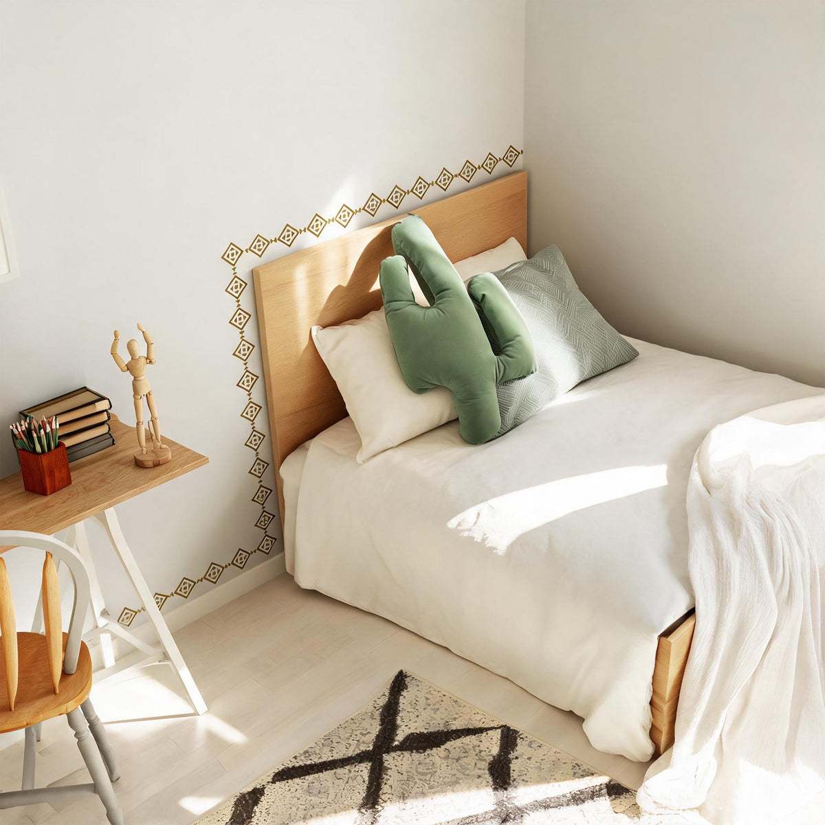 Southwestern Wall Decal Border shown in a home interior