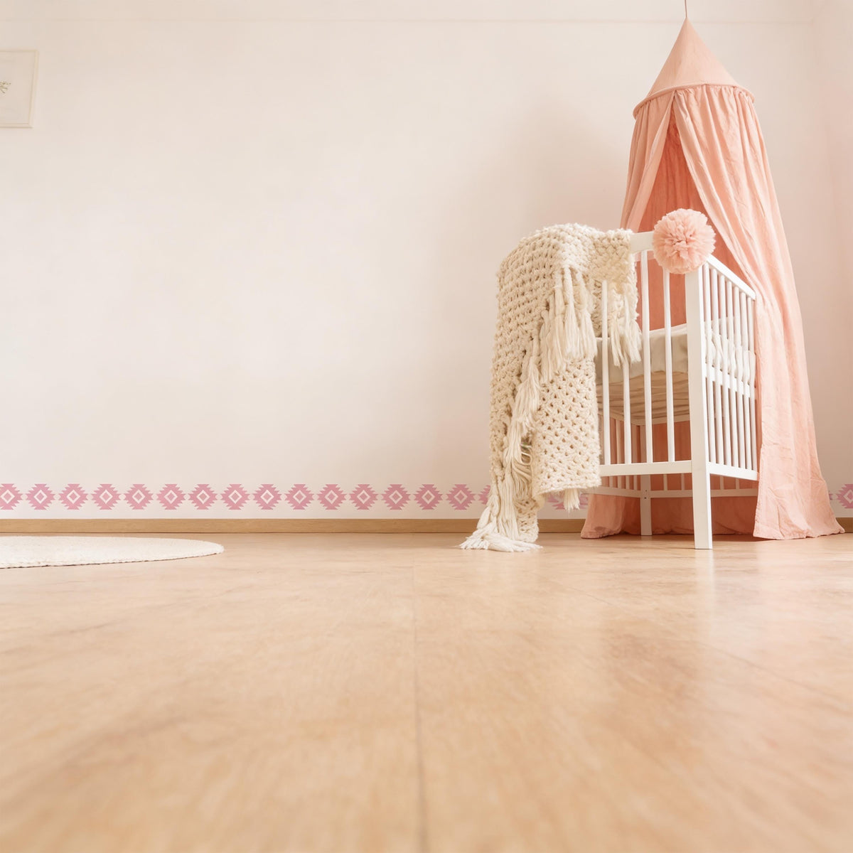 Southwestern Wall Decal Border styled in a room setting