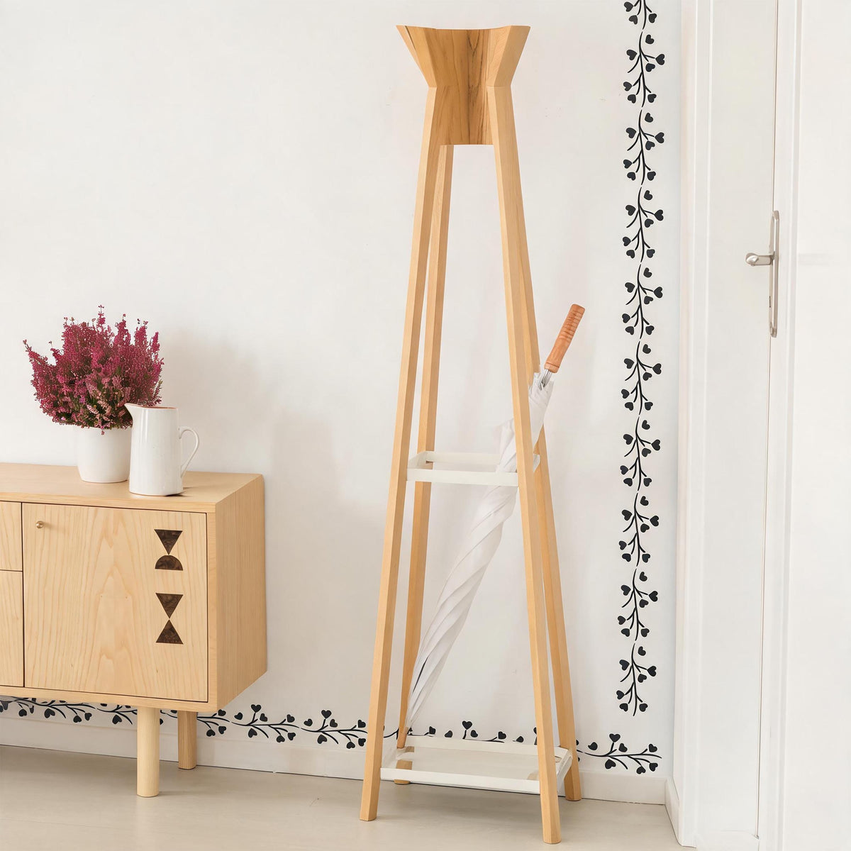 Floral Wall Decal Border on a feature wall