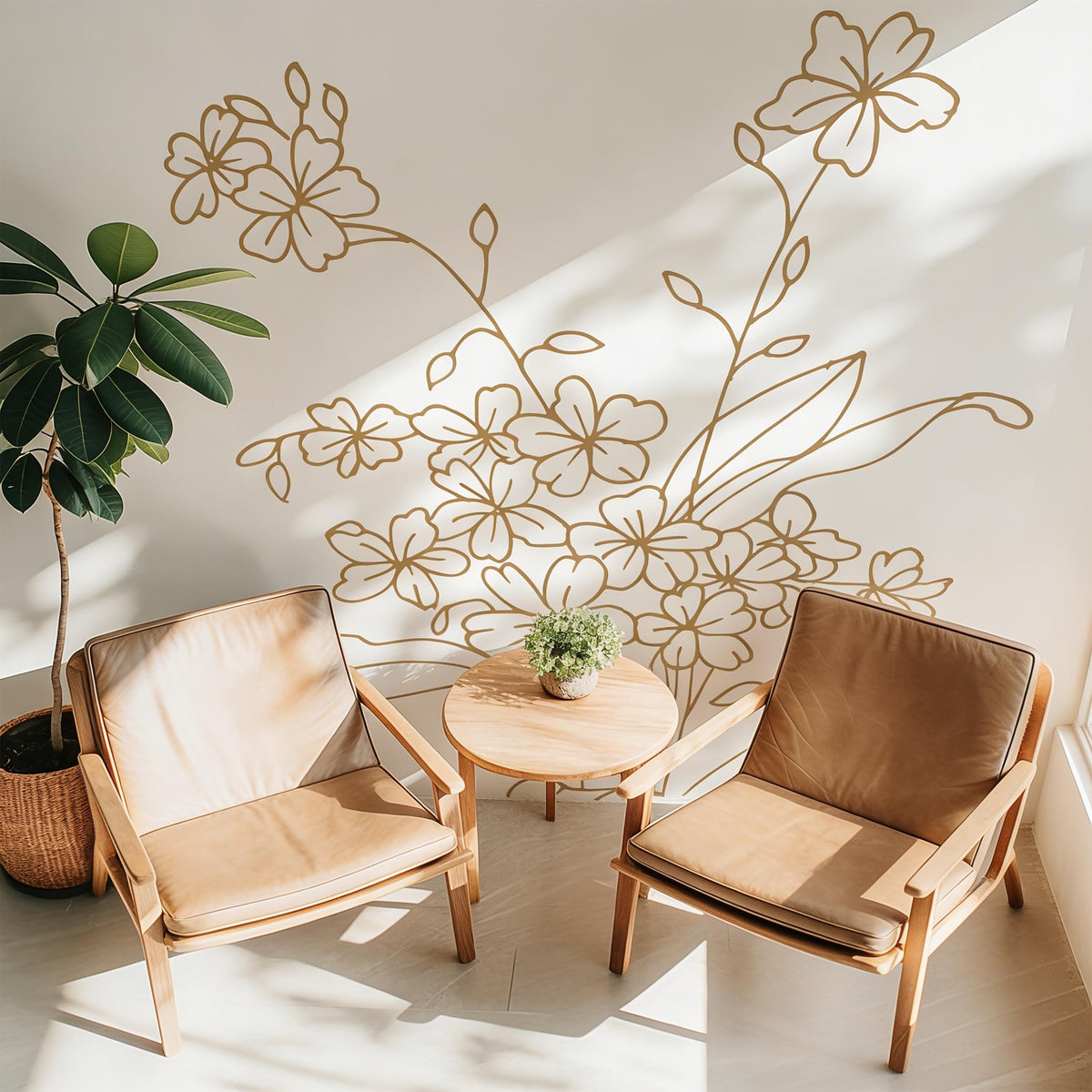 Floral Bouquet Wall Decal shown in a home interior