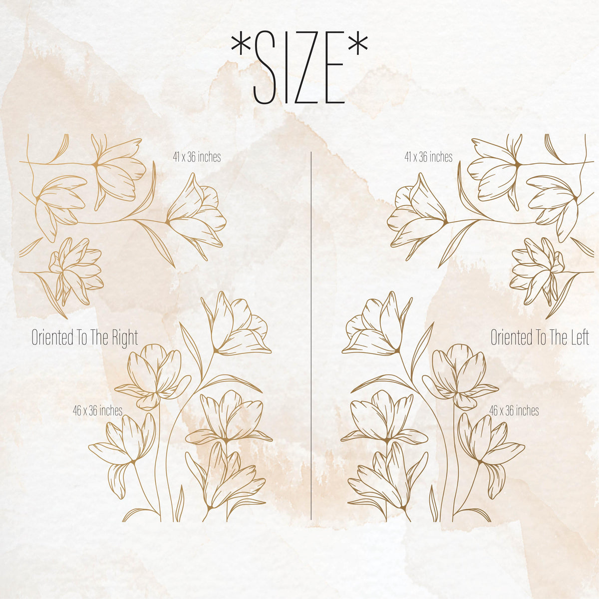 Floral Corner Wall Decals shown in a nursery setting