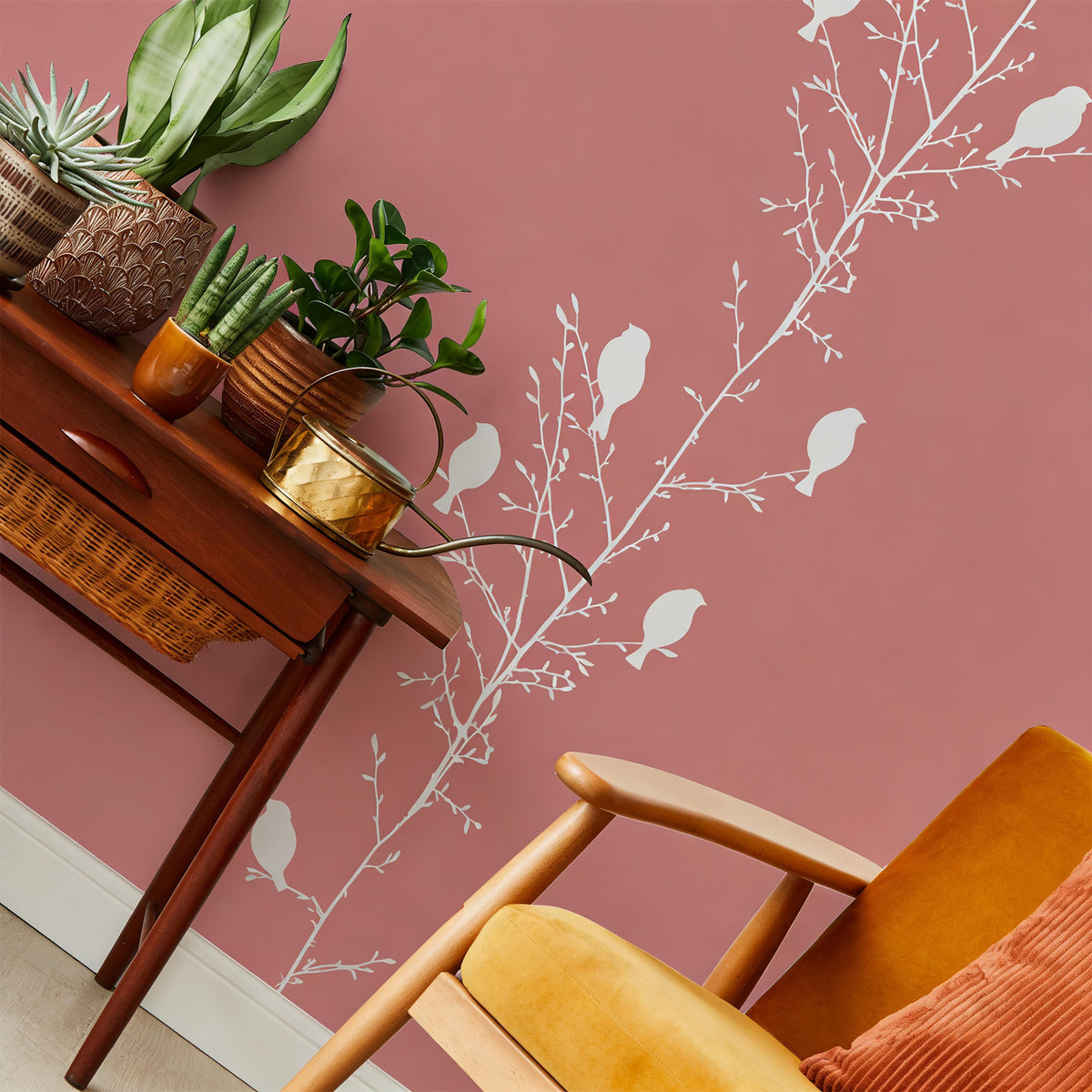 Garland Wall Decal arranged on a wall