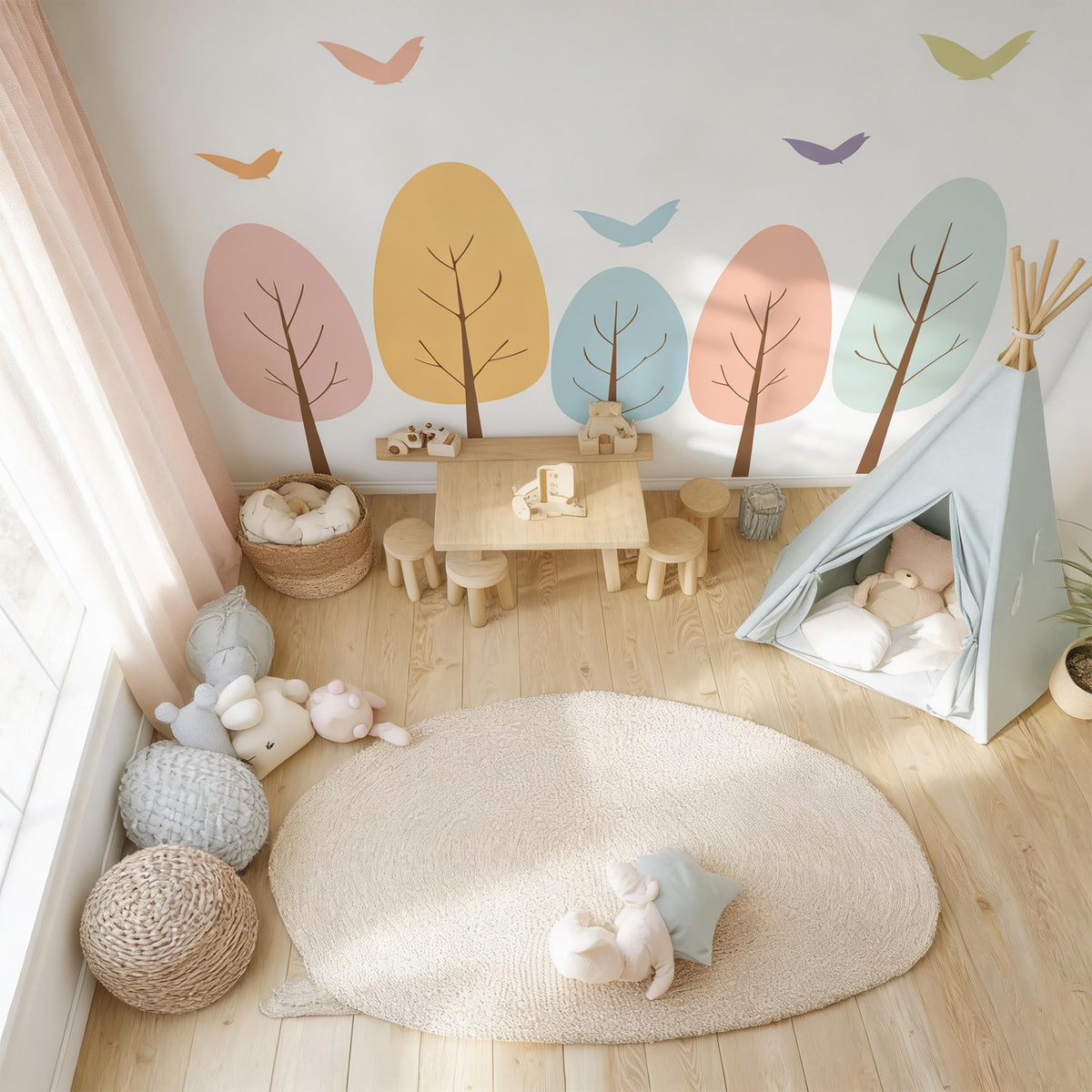 Tree Wall Decal Set on a feature wall