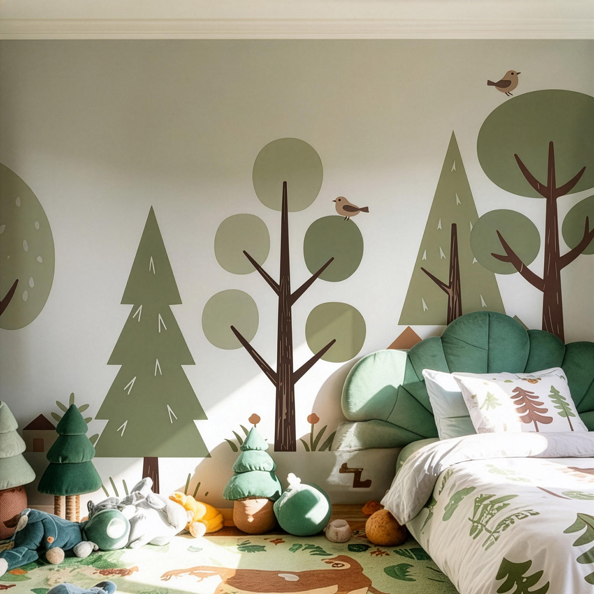 Tree Wall Decal Set styled in a room setting