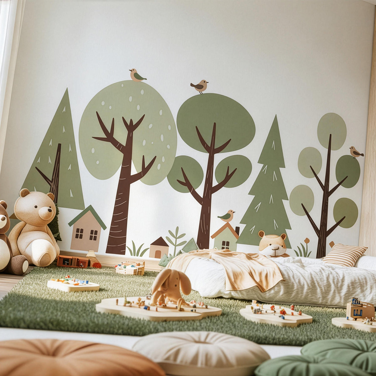 Tree Wall Decal Set displayed in a styled space