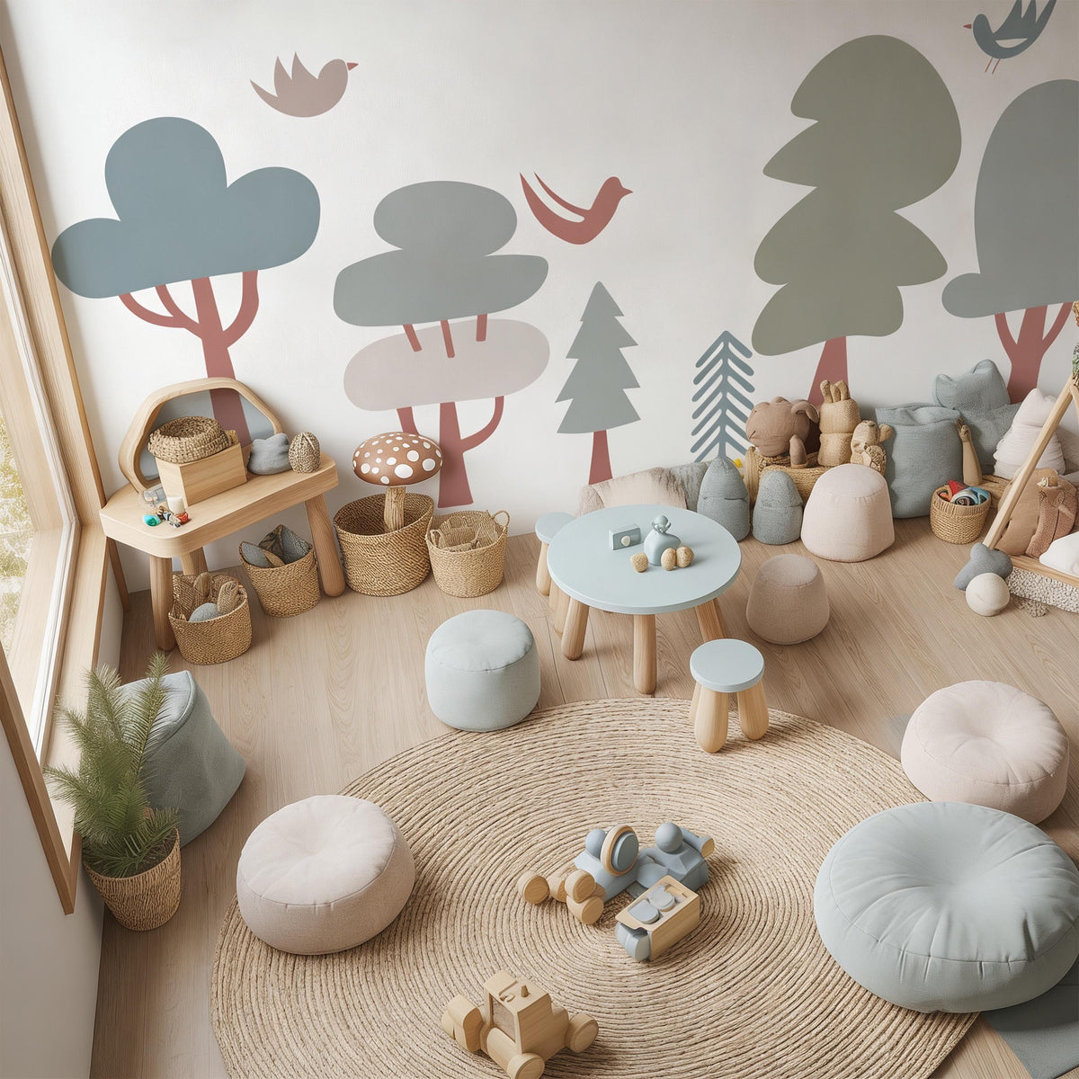 Forest Wall Decal Set shown in a home interior
