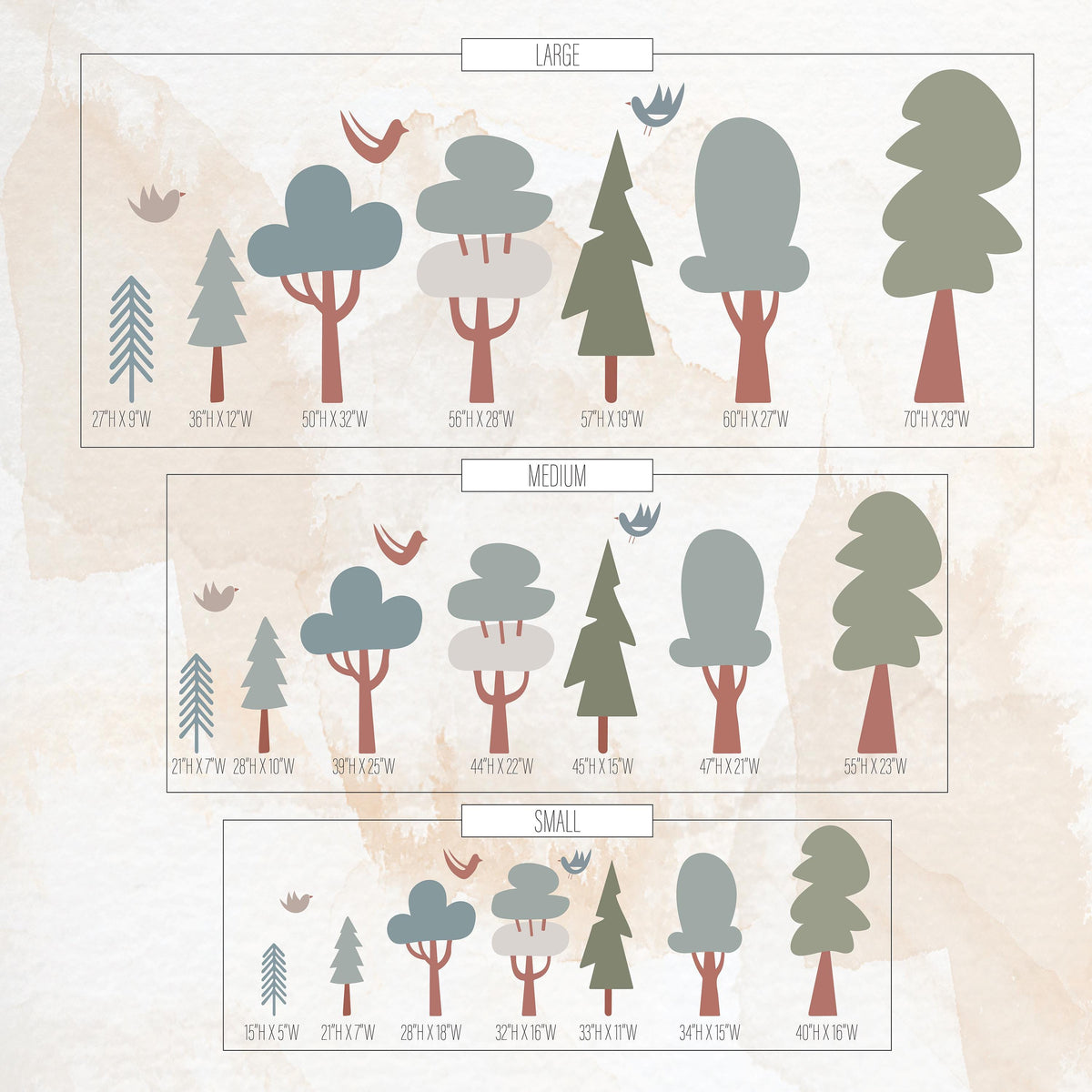 Forest Wall Decal Set shown in a home interior