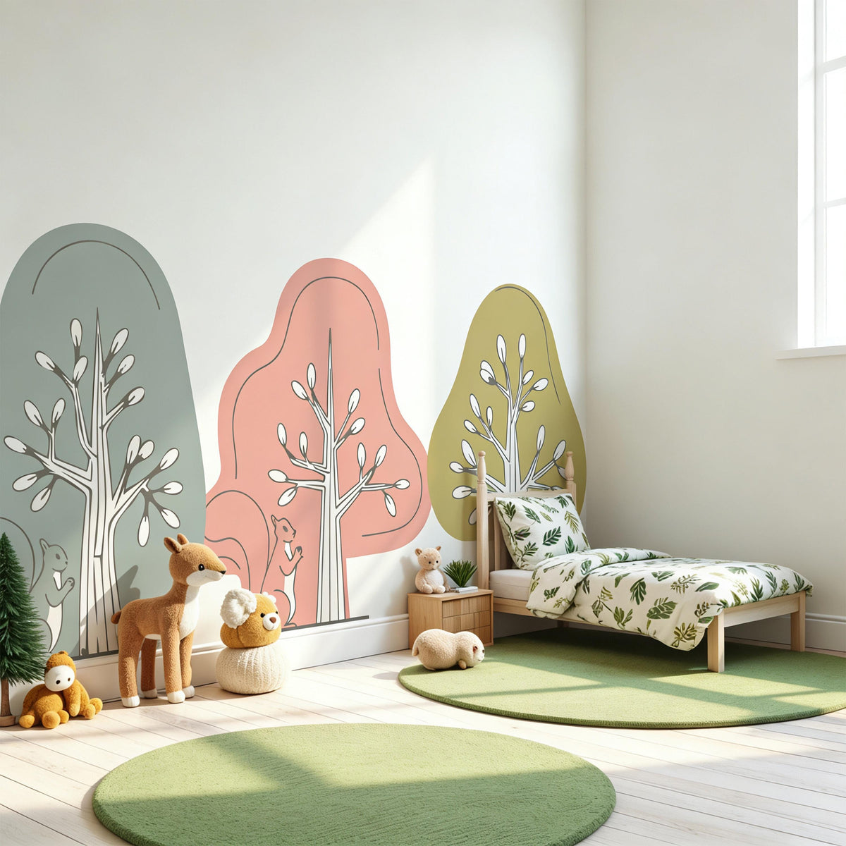Color and size reference for Tree Wall Decal Set